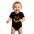 thumbnail image 1 of XAOFW Halloween Romper For Baby Girls boys short sleeve crewneck cartoon Pumpkin print bodysuit For Infants Toddlers versatile Onesie 0-3 Months, 1 of 4