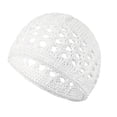 thumbnail image 1 of XAOFW Hand Crocheted Hat Breathable Openwork Knit Summer Sun Beach Cap Club Party Versatile Hats, 1 of 2