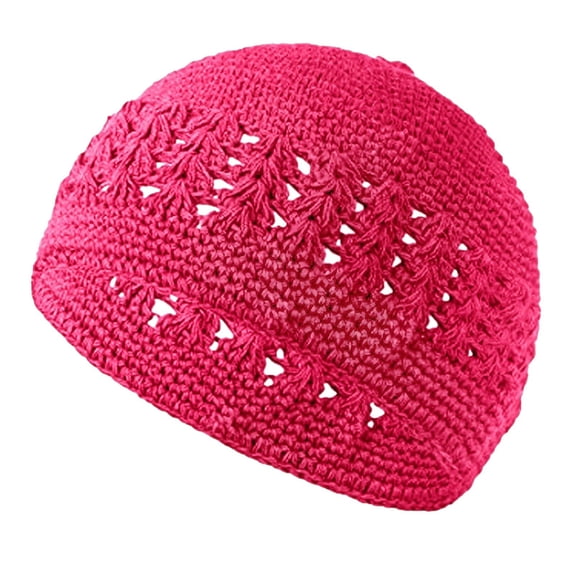 XAOFW Hand Crocheted Hat Breathable Openwork Knit Summer Sun Beach Cap Holiday Party Cozy Hats