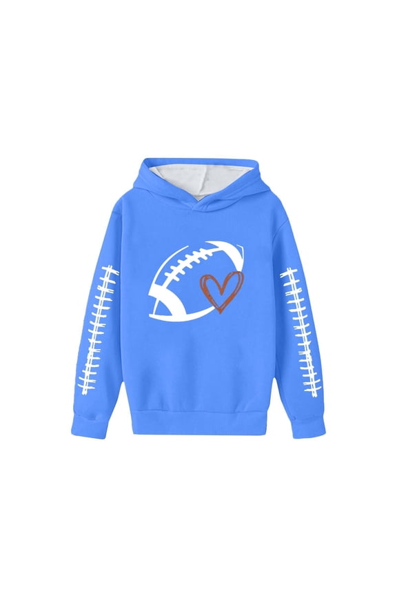 Kid Hoodie Sweatshirt Graphic Sport Jacket Rugby Print Boys Girls Playwear Long Sleeve Hooded Casual Loose Holiday Vacation Tops
