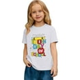 thumbnail image 1 of XAOFW Kid T-Shirt Boys 100 Days Of School Cartoon Letter Print Shirt Youth Children Short Sleeve Crew Neck Comfortable Stylish Holiday Vacation Tops, 1 of 7