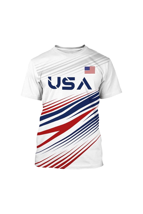 Kids 4th Of July Patriotic T Shirt For Boys Short Sleeve Crewneck Red White Blue Graphic Tees 250th Anniversary USA Festival T-Shirt Comfortable Top 9-10 Years