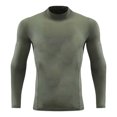 thumbnail image 1 of XAOFW Kids Athletic Shirts Boys Long Sleeve Compression High Neck Elastic Quick Dry Running Workout Stretch Training Activewear Solid Color Sport Comfortable Outdoor Activities T-Shirt, 1 of 5
