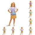thumbnail image 1 of XAOFW Kids Girls Summer Dresses Sleeveless Ice Cream Printed Overalls Dress With Pocket Casual Suspender Dresses For Everyday Wear Trendy 6-7 Years, 1 of 7