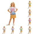 thumbnail image 1 of XAOFW Kids Girls Summer Dresses Sleeveless Ice Cream Printed Overalls Dress With Pocket Casual Suspender Dresses For Everyday Wear Versatile 12-13 Years, 1 of 7