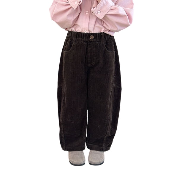 XAOFW Kids Pants Boys Corduroy Ribbed Soft Loose Fit Fine Texture Childrens Long Solid Color Comfortable Stylish Holiday Vacation Slacks