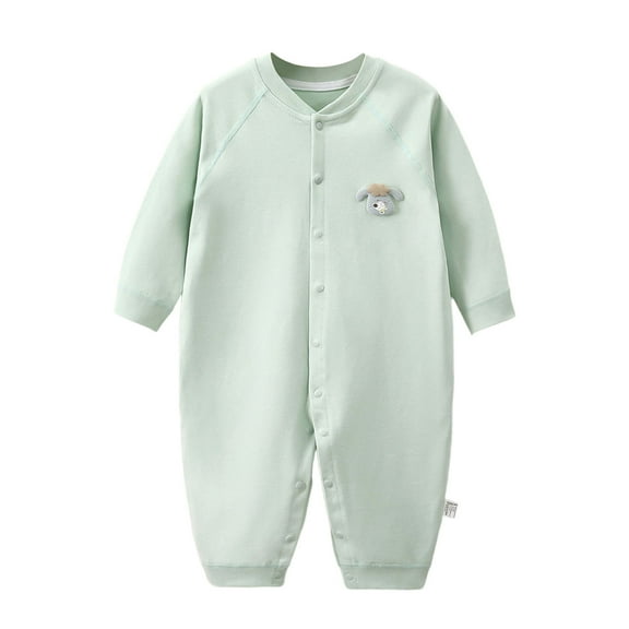 XAOFW Kids Romper Jumpsuit Long Sleeve Baby Girls Autumn Crawlers Boys Playwear O-Neck Solid Color Stylish Leisure Holiday Vacation Clothes