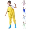 thumbnail image 1 of XAOFW Kids Romper sleeveless Chest Waders Youth Waders For Toddler Children boys girls Water Proof Waders With Boots trendy Onesie 3-4 Years, 1 of 9