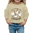 thumbnail image 1 of XAOFW Kids Sweatshirt Children'S Chickens Printed Long Sleeve O-Neck Stylish Roomy Leisure Holiday Vacation Clothing, 1 of 4