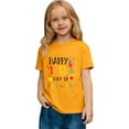 thumbnail image 1 of XAOFW Kids T-Shirts Boys 100 Days Of School Letter Princool Youth Children Blend Short Sleeve Crew Neck Soft Breathable Casual Daily Wear Top, 1 of 7
