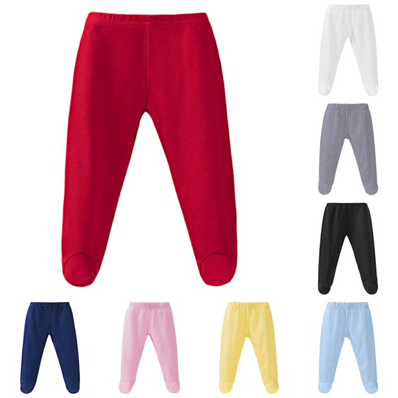 XAOFW Lightweight Baby Full Coverage Pants With Stretchy Waistband For Boys And Toddlers Long Trousers Soft Bottoms 9-12 Months