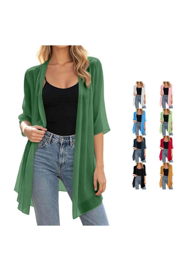 Lightweight Sheer Cardigan For Women Summer Half Sleeve Lightweight Bridesmaid Cover Up Elegant Outerwear Jackets For Women Stylish Tops XXL