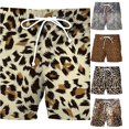 thumbnail image 1 of XAOFW Lightweight Sports Leopard Print Shorts For Men Beach Casual Homewear Mens Shorts Comfortable Bottom S, 1 of 3