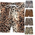 thumbnail image 1 of XAOFW Lightweight Sports Leopard Print Shorts For Men Beach Casual Homewear Mens Shorts Versatile Bottom L, 1 of 3