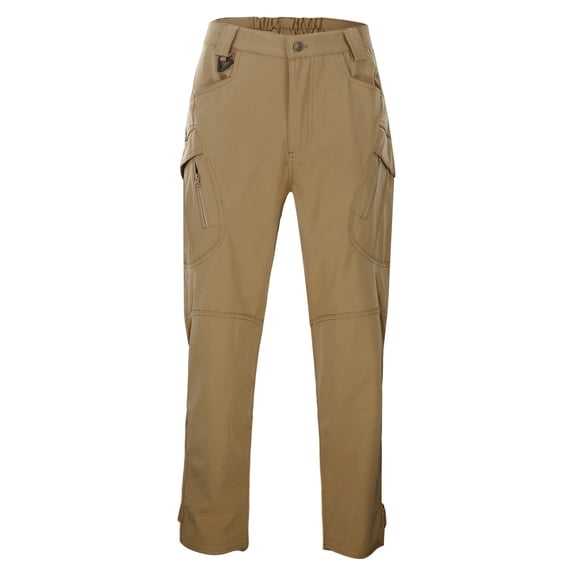 XAOFW Men's Casual Pants Solid Color Elastic Waist Stretch Cargo Trousers Workwear Slim Fit Straight Leg Pant With Pockets Holiday Vacation Comfortable Stylish Slacks