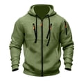 thumbnail image 1 of XAOFW Men's Hoodies Sweatshirts Solid Color Zipper Hoodie Drawstring Casual Classic Pullover Long Sleeve Hooded Sweatshirt With Pockets Stylish Comfortable Daily Top, 1 of 4