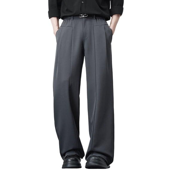 XAOFW Men's Pants Relaxed Fit Straight Leg Trouser Everyday Gentlemen Formal Loose Fit Pant Fashionable Stylish Outdoor Activities Slacks