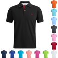 thumbnail image 1 of XAOFW Men's Polo Shirts Casual Slim Fit Short Sleeve Shirts Summer Wear With Cartoon Print Comfortable Tops L, 1 of 6
