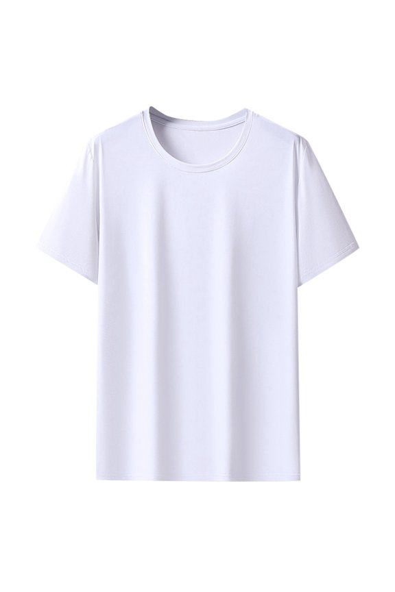 Men's T-Shirts Slub Knit Short Sleeve T Shirt Breathable Soft Casual Tee For Everyday Outdoor Activities Cozy Tops