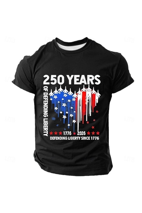 Short Sleeve Independence Day T Shirt For Man Patriotic Graphic Fourth Of July Celebration Tee Holiday Vacation Versatile Tops