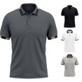 thumbnail image 1 of XAOFW Summer Polo Shirts For Man Fashion Ice Silk V Neck Short Sleeve Button Down Shirts For Everyday Wear Comfortable Top XXL, 1 of 6