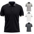 thumbnail image 1 of XAOFW Summer Polo Shirts For Man Fashion Ice Silk V Neck Short Sleeve Button Down Shirts For Everyday Wear Trendy Tops L, 1 of 7