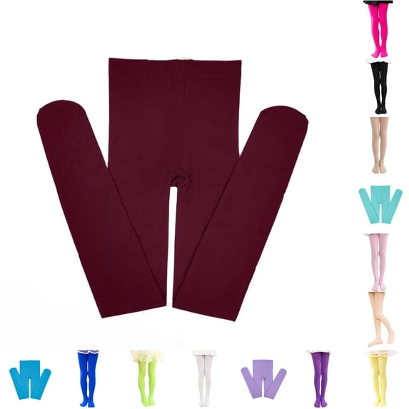 XAOFW Toddler Kids Baby Girls Leggings Pantihose Stretchy Basic Full Length Ballet Dance Pants Stocking For Autumn Trendy Bottom 6-8 Years