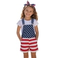 thumbnail image 1 of XAOFW Unisex Independence Day USA Denim Romper Patriotic American Flag Suspenders Shorts 250th Anniversary Celebration Jumpsuits Trendy One-Pieces 8-9 Years, 1 of 4