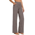 thumbnail image 1 of XAOFW Women's Casual Pants Solid Color High Waist Fashionable Trousers Wide Leg Sweatpants Casual Daily Wear Soft Breathable Slacks, 1 of 4