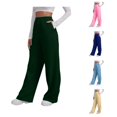 thumbnail image 1 of XAOFW Women's Lined Sweatpants Wide Straight Leg Pants Sweatpants Joggers Pants Workout High Waisted Yoga Pants With Pockets Comfortable Bottom L, 1 of 6