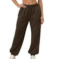 thumbnail image 1 of XAOFW Women's Pants High Waist Comfort Knit Joggers Pant Drawstring Pockets Relaxed Fit Elastic Waist Trouser Soft Breathable Casual Daily Wear Sweatpants, 1 of 6