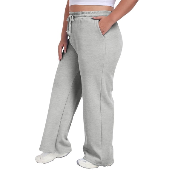 XAOFW Women's Pants Solid Color Drawstring Large Sized Pockets Loose Fit Trouser Baggy Straight Leg Pant Soft Breathable Casual Daily Wear Trousers