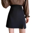 thumbnail image 1 of XAOFW Women's Skirts Carnival Solid Color A Line High Slit Bodycon Casual Pencil Skirt Club Party Elegant Stylish Skirts, 1 of 2