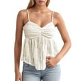 thumbnail image 1 of XAOFW Women's Summer Casual Tank Tops With Lace Trim Sleeveless Camisole Home Lounging Versatile Top, 1 of 5