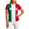 thumbnail image 1 of XAOFW Women's T Shirts Mexico Round Neck Short Sleeve Graphic Printed T-Shirt Summer Football Soccer Game Tee Casual Daily Wear Tops M, 1 of 4