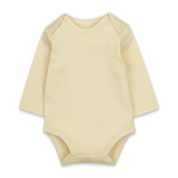 XAOWF Baby Girls Long Sleeve Romper Solid Color Round Neck Loose Fit Comfortable Sweatshirt Bodysuit Everyday Wear Lovely Leisure Rompers 6-9 Months