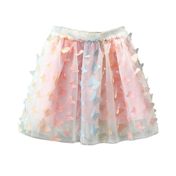 XAOWF Child Girls Skirt Casual Comfortable Elastic Waist Casual Fashion Summer Tutu Skirts 3-11 Years 2025 Lovely Versatile Skirt