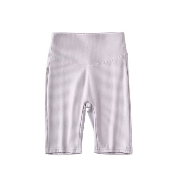 XAOWF Child Girls Yoga Shorts High Waist Solid Color Comfortable Stretchy Athletic Leggings Active Wear 3-18 Years Relaxed Fit Trendy Trousers