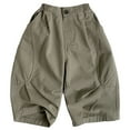 thumbnail image 1 of XAOWF Child Toddlers Boys Casual Shorts Solid Color Loose Fit Breathable Soft Comfortable Shorts Everyday Wear 1-8 Years Versatile Cozy Trousers, 1 of 3