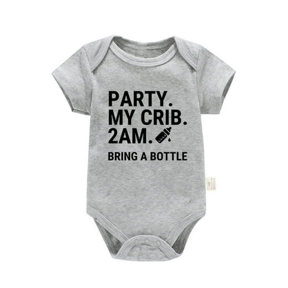 XAOWF Boys Girls Romper Round Neck Short Sleeve Casual Fashion Letter Printed Solid Color Bodysuit Relaxed Fit Stylish Rompers 3-6 Months