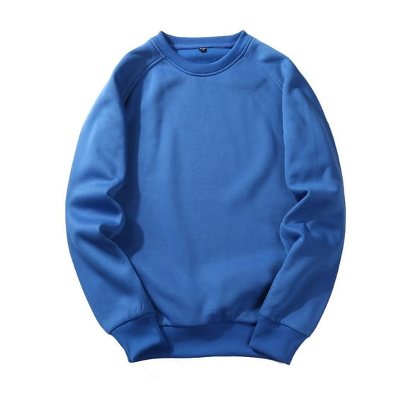 XAOWF Men'S Round Neck Casual Sweatshirt Drop Sleeve Loose Fit Solid Color Simple Stylish Pullover Everyday Wear 2025 Autumn Comfort Breathable Tops