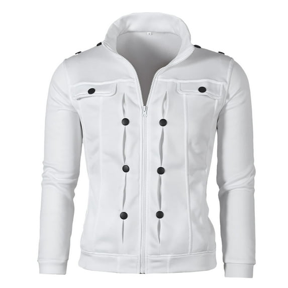 XAOWF Men'S Slim Fit Zip-Up Sweatshirt Solid Color Lightweight Breathable Windproof Long Sleeve Stylish Sportswear Everyday Wear 2025 Autumn Comfort Breathable Tops