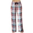 thumbnail image 1 of XAOWF Women'S Casual Pants Fashion Elastic Waist Plaid Printed Loose Fit Comfortable Straight Wide Leg Slacks Work Trousers For Women, 1 of 2