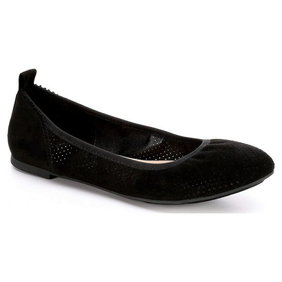 XAPPEAL Womens Clair Slip On Ballet Flat Shoes, Black 6