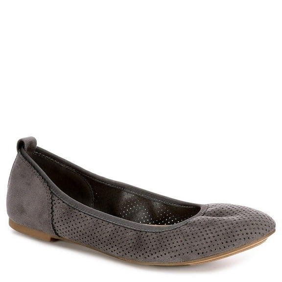 XAPPEAL  Womens Clair Slip On Ballet Flat Shoes, Grey Medium 5