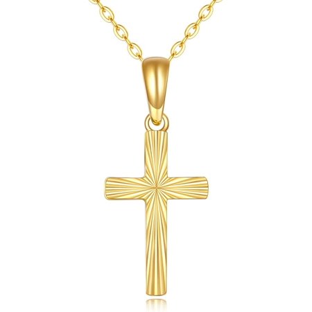 XATENJE 14K Solid Gold Cross/Hecate Necklace for Women Delicate Gold Tree of Life Cross Pendant Necklace Religious Jewelry Gifts for Wife Mom