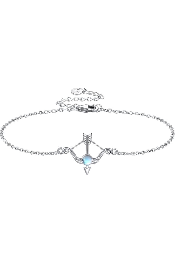 Arrow Bracelet 925 Sterling Silver Bow and Arrow Bracelet Archery Jewelry Gifts for Women