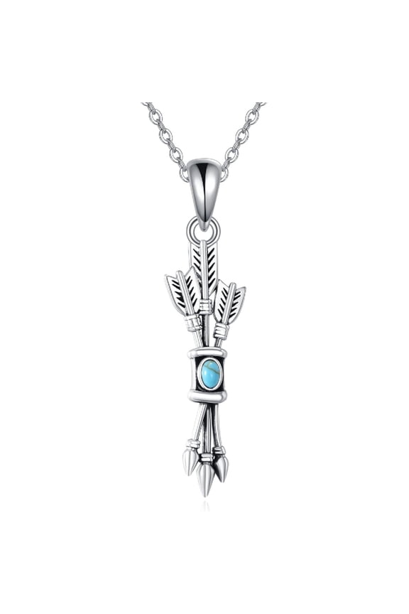 Arrow Necklace 925 Sterling Silver Bow Arrow Pendant Archery Necklace Arrow Jewelry Gifts for Women