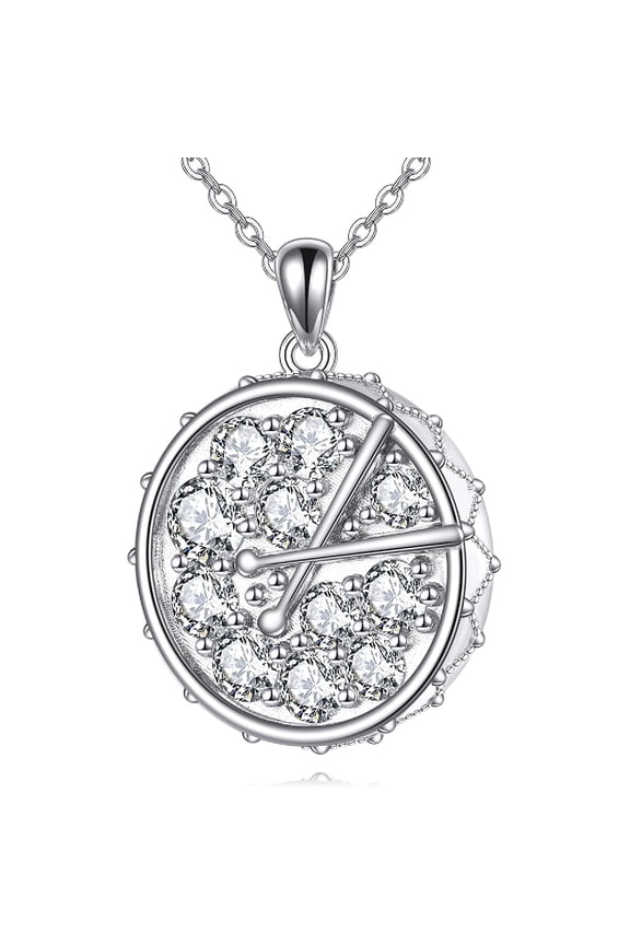 Drum Necklace 925 Sterling Silver Drum Pendant Music Instrument Jewelry Gifts For Women