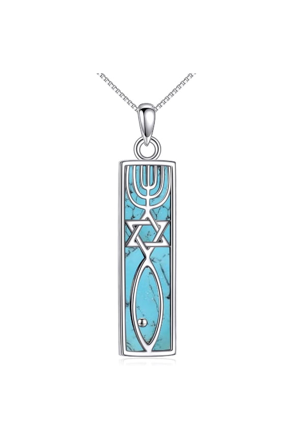 Messianic Necklace 925 Sterling Silver Messianic Seal Pendant Menorah Je Jewelry Gifts for Women Men